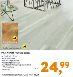 Globus Baumarkt PARADOR Vinylboden Angebot