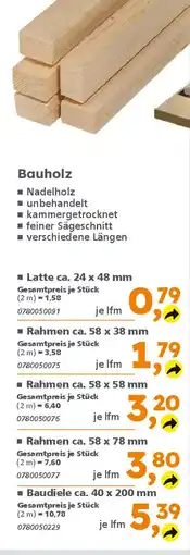 Globus Baumarkt Bauholz Angebot
