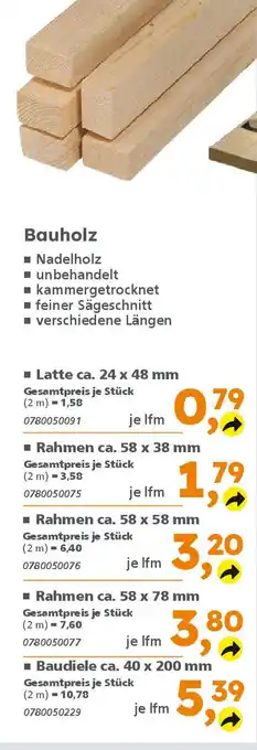 Globus Baumarkt Bauholz Angebot