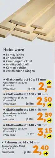 Globus Baumarkt Hobelware Angebot