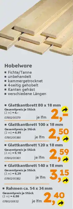 Globus Baumarkt Hobelware Angebot