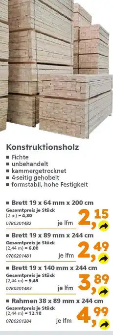 Globus Baumarkt Konstruktionsholz Angebot