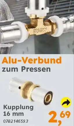 Globus Baumarkt Alu-Verbund zum Pressen Kupplung 16 mm Angebot