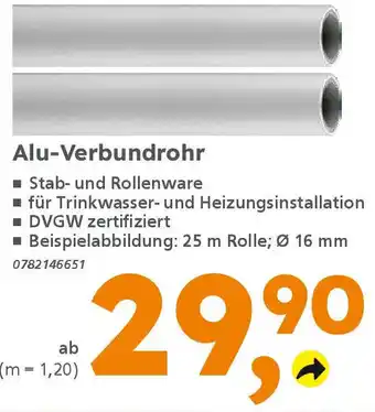 Globus Baumarkt Alu-Verbundrohr Angebot