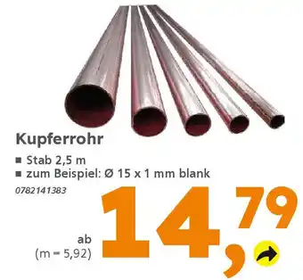 Globus Baumarkt Kupferrohr Angebot