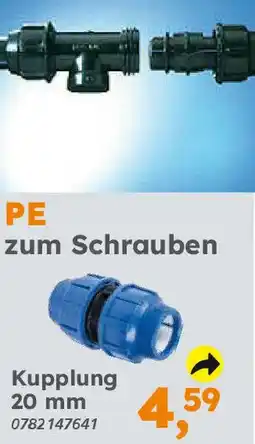 Globus Baumarkt PE zum Schrauben Kupplung 20 mm Angebot