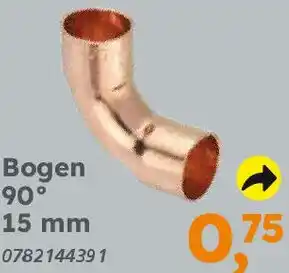 Globus Baumarkt Kupfer zum Löten Bogen 90° 15 mm Angebot