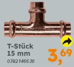 Globus Baumarkt Kupfer zum Pressen T-Stück 15 mm Angebot