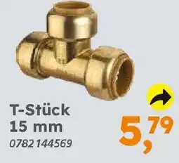 Globus Baumarkt Rotguss zum Stecken T-Stück 15 mm Angebot