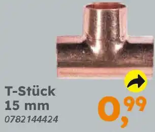 Globus Baumarkt Kupfer zum Löten T-Stück 15 mm Angebot