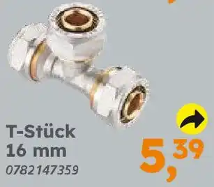 Globus Baumarkt Messing zum Schrauben T-Stück 16 mm Angebot