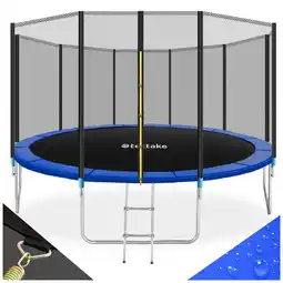 Netto Marken-Discount tectake Trampolin, Ø 457 cm,  GS zertifiziert, Randabdeckung, inklusive Einstiegsleiter Angebot