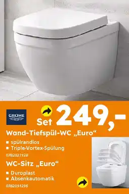 Globus Baumarkt GROHE Wand-Tiefspül-WC „Euro“ Angebot
