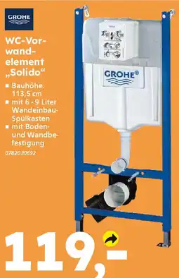 Globus Baumarkt GROHE WC-Vorwandelement ,,Solido" Angebot