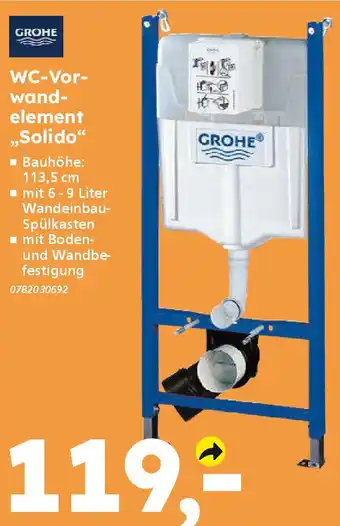 Globus Baumarkt GROHE WC-Vorwandelement ,,Solido" Angebot