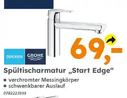 Globus Baumarkt QUICKFIX GROHE Spültischarmatur „Start Edge" Angebot