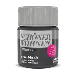 toom Baumarkt Schöner Wohnen Farbe Trendfarbe 'New Black' schwarz matt 50 ml Angebot