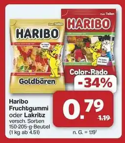 Famila Nord Ost Haribo Fruchtgummi oder Lakritz Angebot