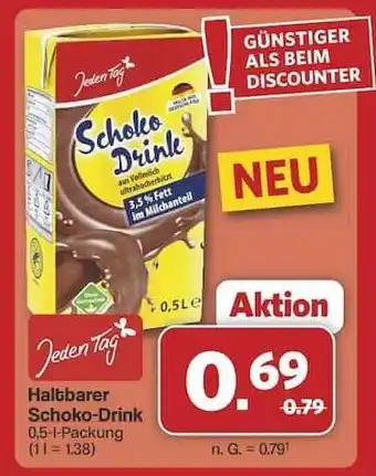 Famila Nord Ost Jeden Tag Haltbarer Schoko-Drink Angebot