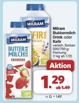 Famila Nord Ost Milram Buttermilch Drink oder Kefir Angebot