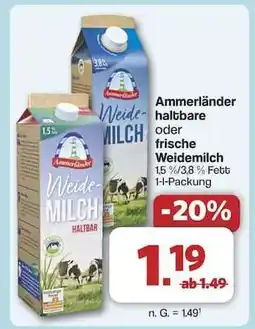 Famila Nord Ost Ammerländer haltbare oder frische Weidemilch Angebot