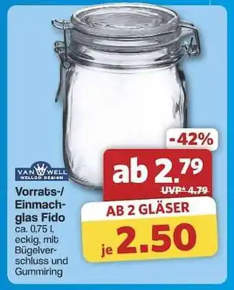 Famila Nord Ost Vorrats-/Einmachglas Fido Angebot
