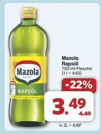 Famila Nord Ost Mazola Rapsöl Angebot