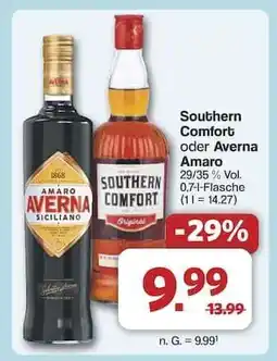 Famila Nord Ost Southern Comfort oder Averna Amaro Angebot