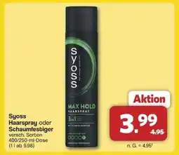 Famila Nord Ost syoss Haarspray oder Schaumfestiger Angebot
