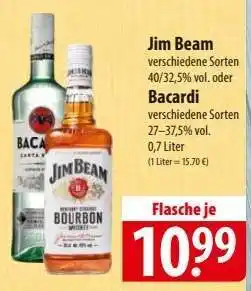 Famila Nord Ost Jim Beam oder Bacardi Angebot