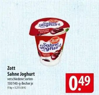 Famila Nord Ost ZOTT Sahne-Joghurt Angebot