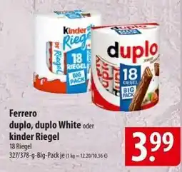Famila Nord Ost Ferrero duplo, duplo White oder kinder Riegel Angebot