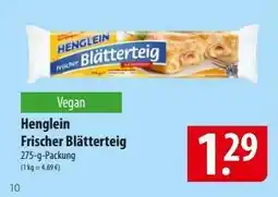 Famila Nord Ost HENGLEIN Frischer Blätterteig Angebot