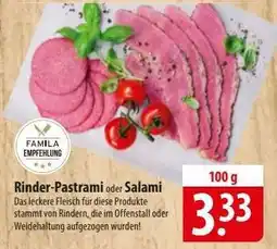 Famila Nord Ost Rinder-Pastrami oder Salami Angebot