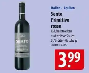 Famila Nord Ost Sento Primitivo rosso Angebot