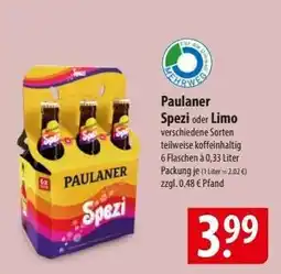 Famila Nord Ost Paulaner Spezi oder Limo Angebot