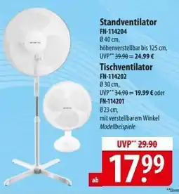 Famila Nord Ost Standventilator FN-114204 Angebot