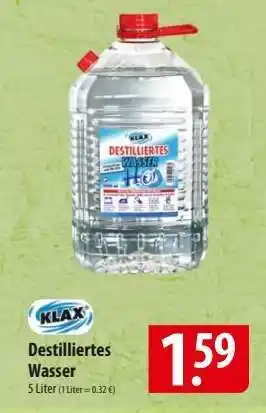 Famila Nord Ost Destilliertes Wasser Angebot