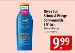 Famila Nord Ost Nivea Sun Schutz & Pflege Sonnenmilch LSF 50+ Angebot
