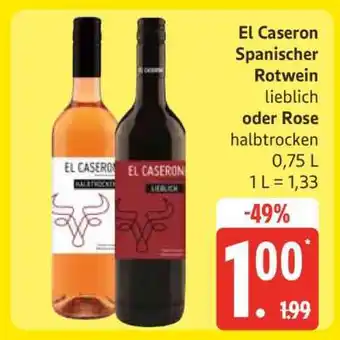 Edeka El Caseron Spanischer Rotwein oder Rose Angebot