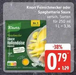 Edeka Knorr Feinschmecker oder Spaghetteria Sauce Angebot