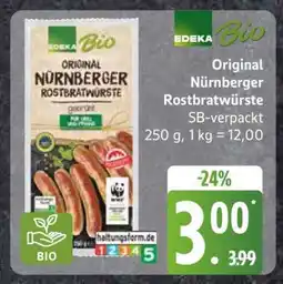 Edeka EDEKA Bio Original Nürnberger Rostbratwürste Angebot