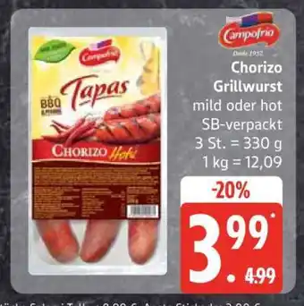 Edeka Chorizo Grillwurst Angebot