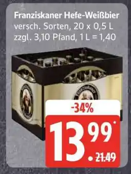 Edeka Franziskaner Hefe-Weissbier Angebot
