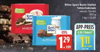 Edeka Ritter Sport Bunte Vielfalt Tafelschokolade Angebot