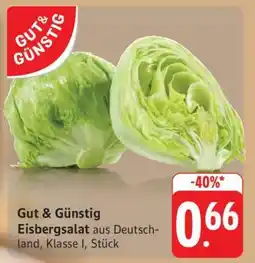 Edeka Gut & Günstig Eisbergsalat Angebot