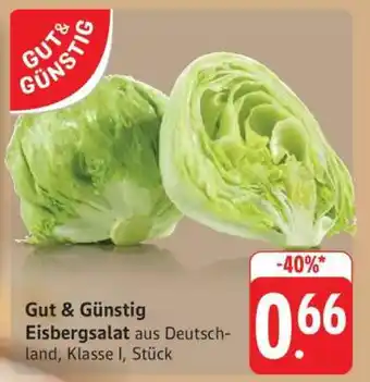 Edeka Gut & Günstig Eisbergsalat Angebot