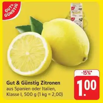 Edeka Gut & Günstig Zitronen Angebot
