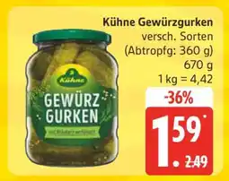 Edeka KÜHNE Gewürzgurken Angebot
