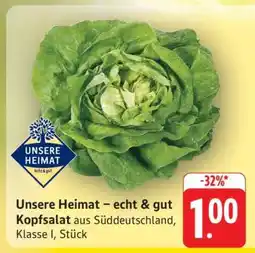Edeka Unsere Heimat – echt & gut Kopfsalat Angebot